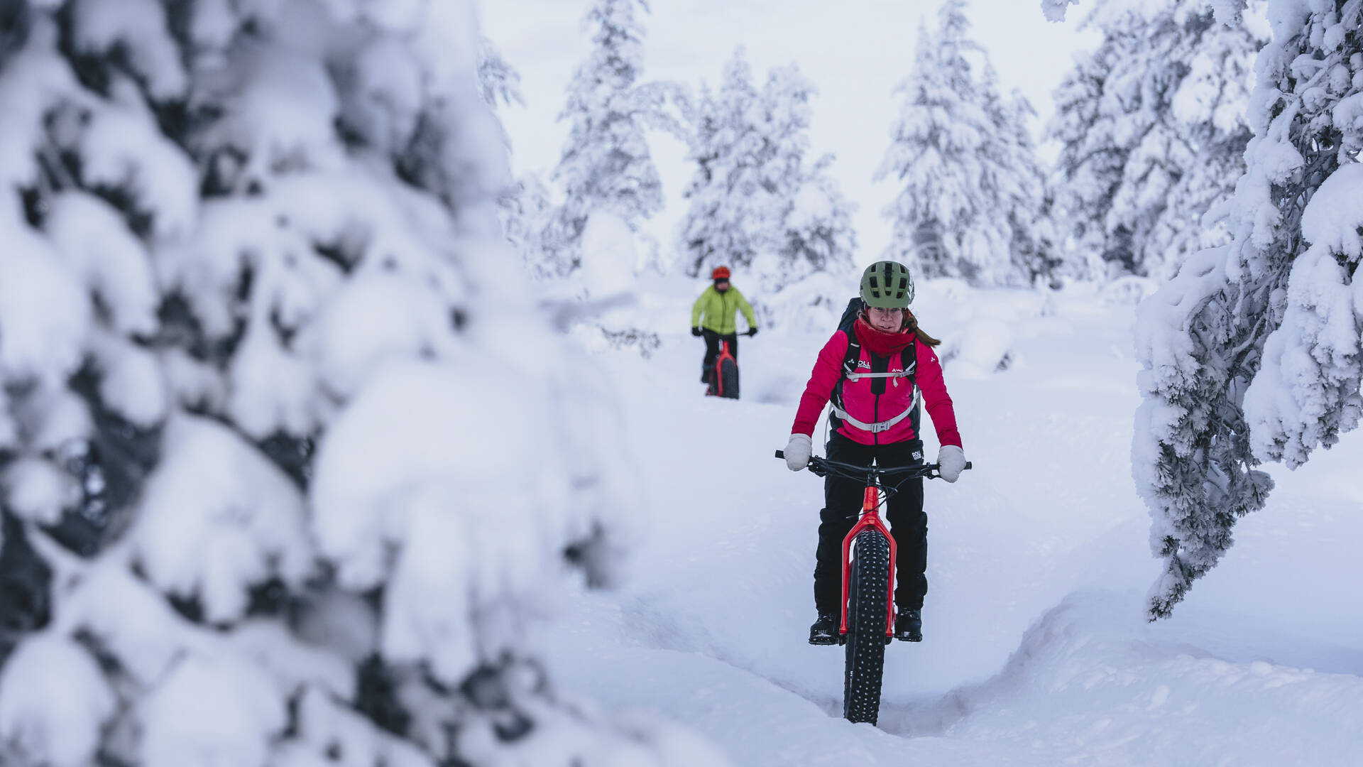 Finland fietsen UKK NP winter biking Jaakko Posti