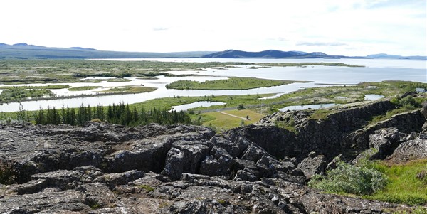 Thingvellir op IJsland waar een middeleeuws parlement ontstond