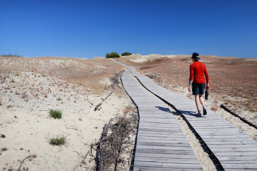 houten pad door de duinen