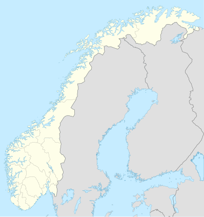 Kaart van Scandinavië met de luchthaven van evenes narvik gemarkeerd